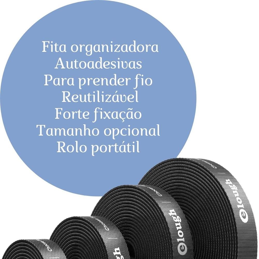 Fita Organizadora De Fios - Prendedor Carrapicho Reutilizável