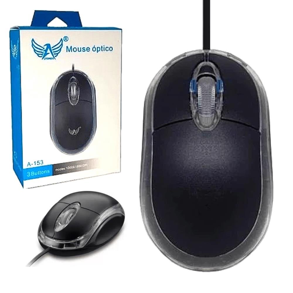 Mouse Com Fio Usb Altomex 800 Dpi Com Scroll 3 Botões Optico
