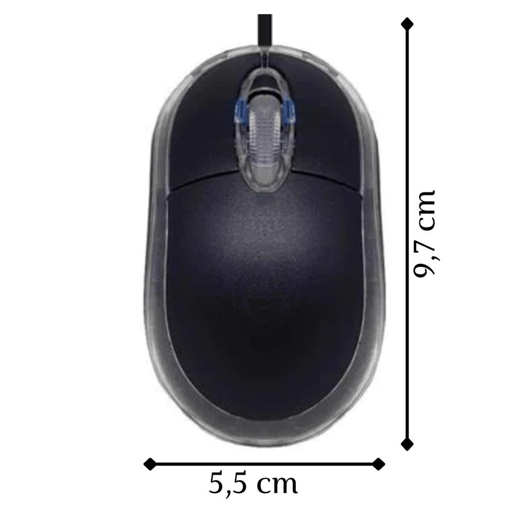 Mouse Com Fio Usb Altomex 800 Dpi Com Scroll 3 Botões Optico