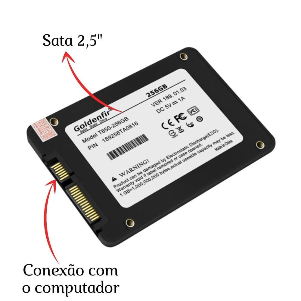 Ssd 120Gb Sata 2,5" 550/400 Mb/S Goldenfir T650
