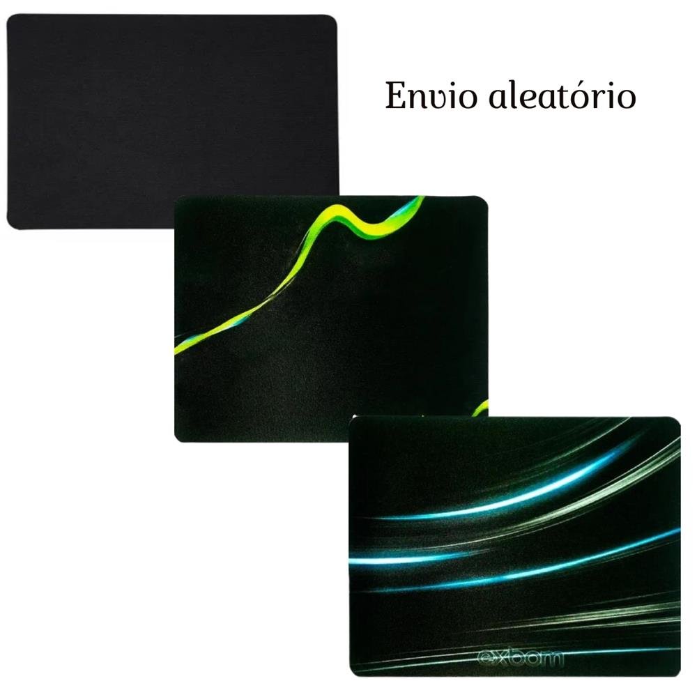 Mouse Pad Preto Tapete 18 Cm X 22 Cm