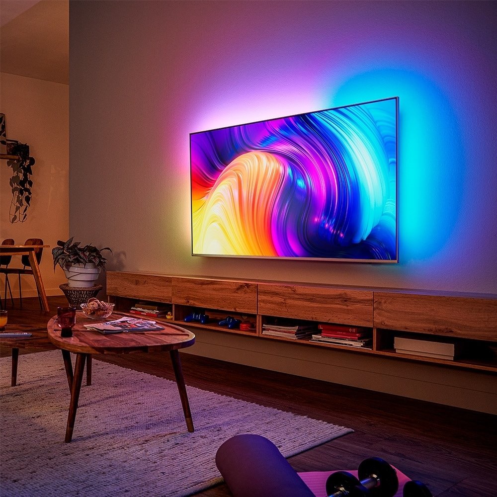 Smart TV LED 65" Philips The One 65PUG8807/78 4K UHD Android com Wi-Fi, 2 USB, 4 HDMI, Ambilight, AMD FreeSync, 120Hz