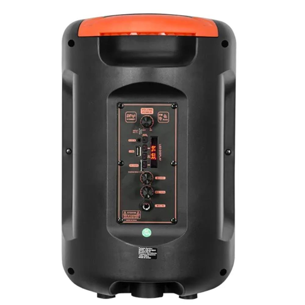 Caixa De Som Bluetooth Com Microfone Usb Controle Remoto Radio Recarregável