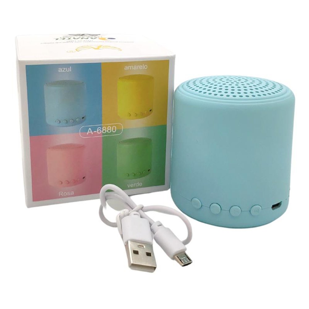 Mini Caixa De Som Portátil Recarregável Micro Sd Bluetooth Rádio Fm Auxiliar P2
