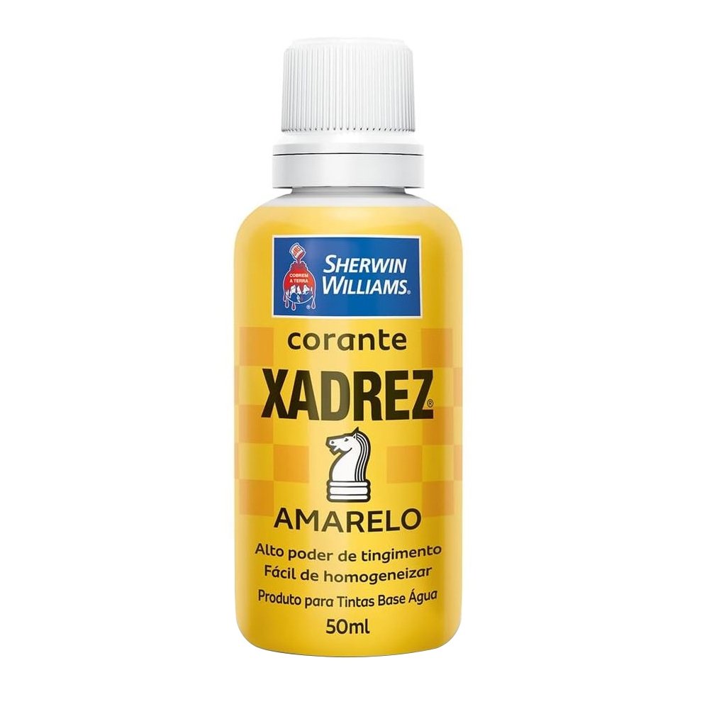 Corante Xadrez Amarelo 50ml - Embalagem com 12 Unidades