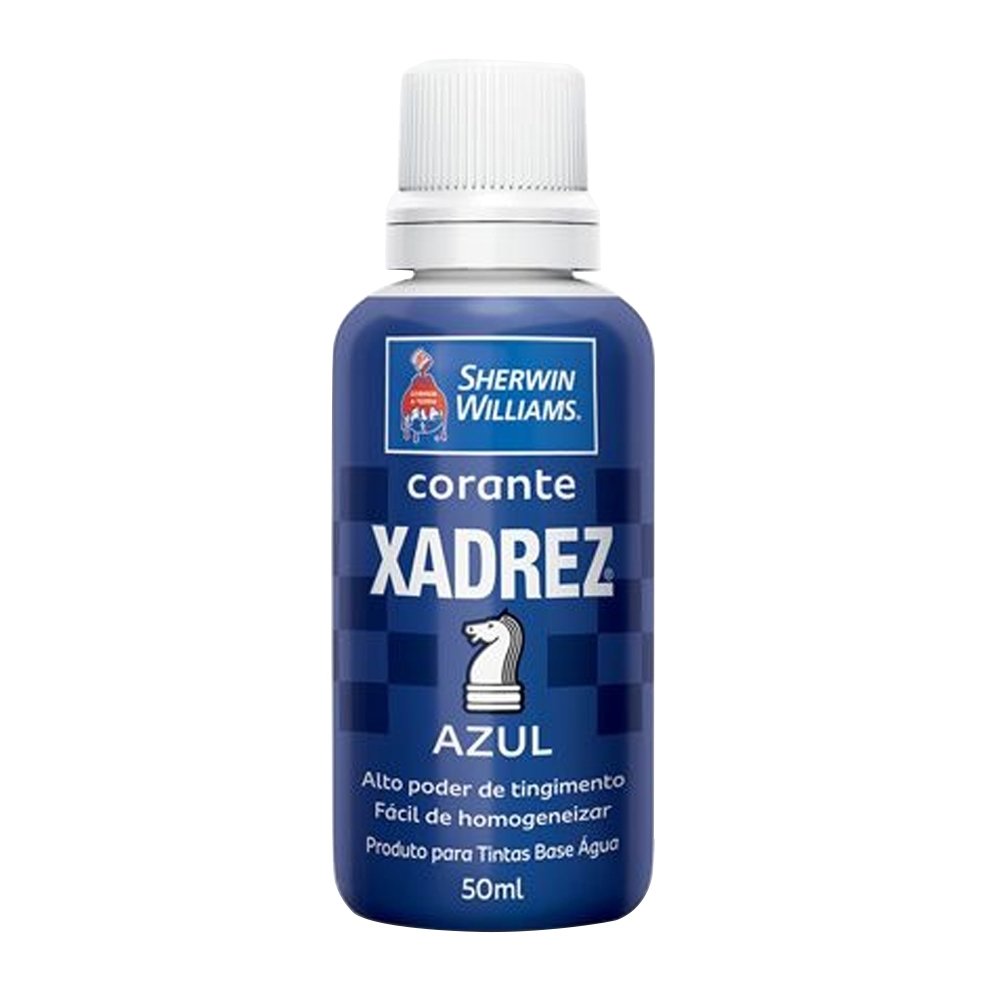 Corante Xadrez Azul 50ml - Embalagem com 12 Unidades