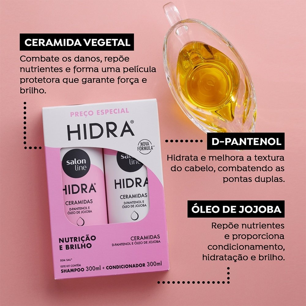 Kit com Shampoo + Condicionador Salon Line Hidra Ceramidas 300ml