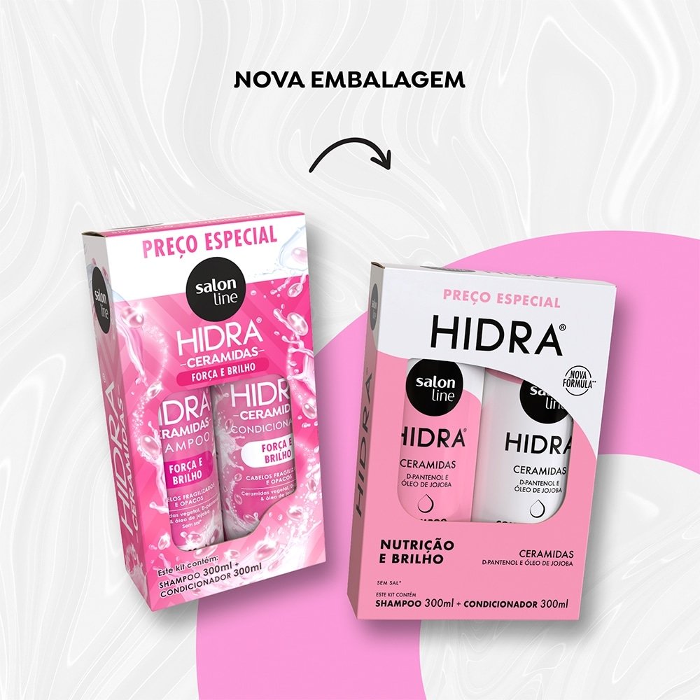 Kit com Shampoo + Condicionador Salon Line Hidra Ceramidas 300ml