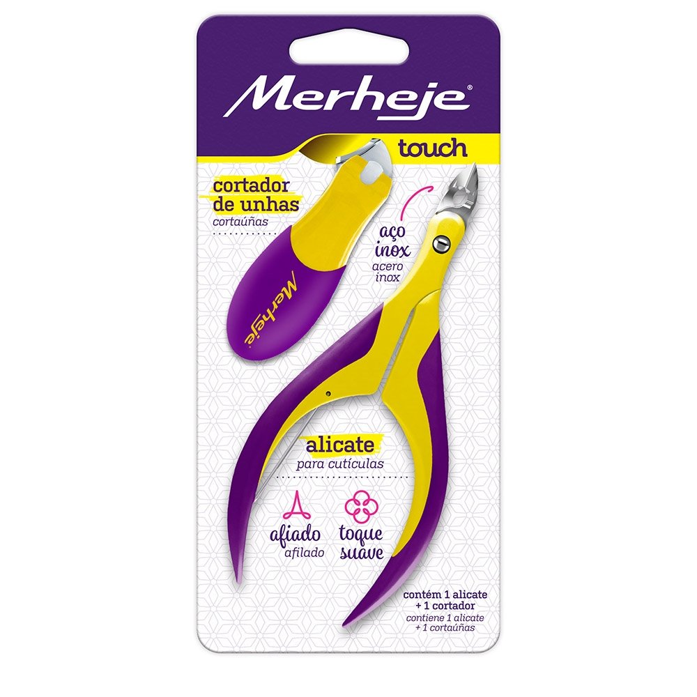 Alicate para Cutícula + Cortador de Unhas Merheje Touch