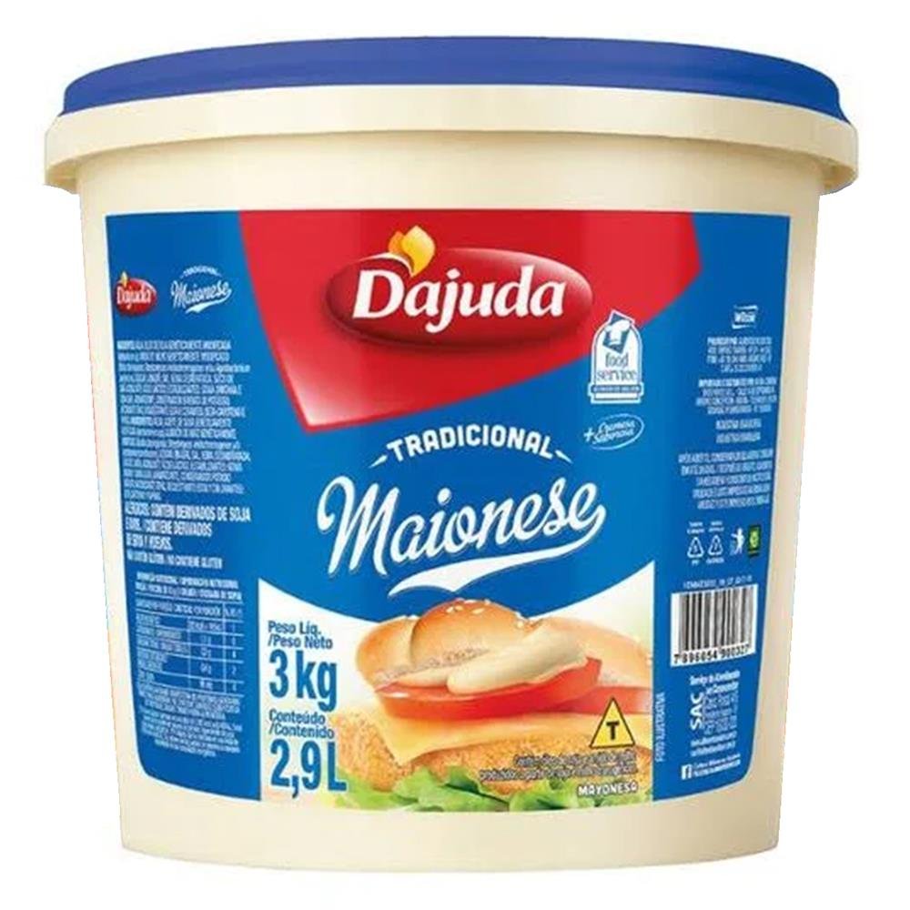 Maionese Tradicional Dajuda Balde 3Kg