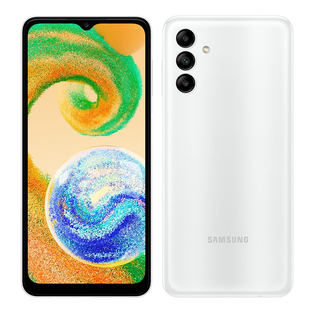 Smartphone Samsung Galaxy A04s Branco, Tela de 6.5", 4G+Wi-Fi, And. 13, Câm. Tras. de 50+2+2MP, Frontal de 5MP, 4GB RAM, 64GB