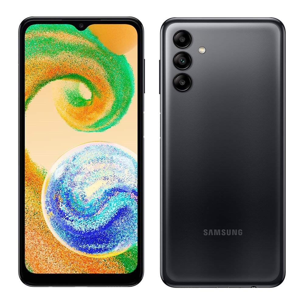Smartphone Samsung Galaxy A04s Preto, Tela de 6.5", 4G+Wi-Fi, And. 13, Câm. Tras. de 50+2+2MP, Frontal de 5MP, 4GB RAM, 64GB