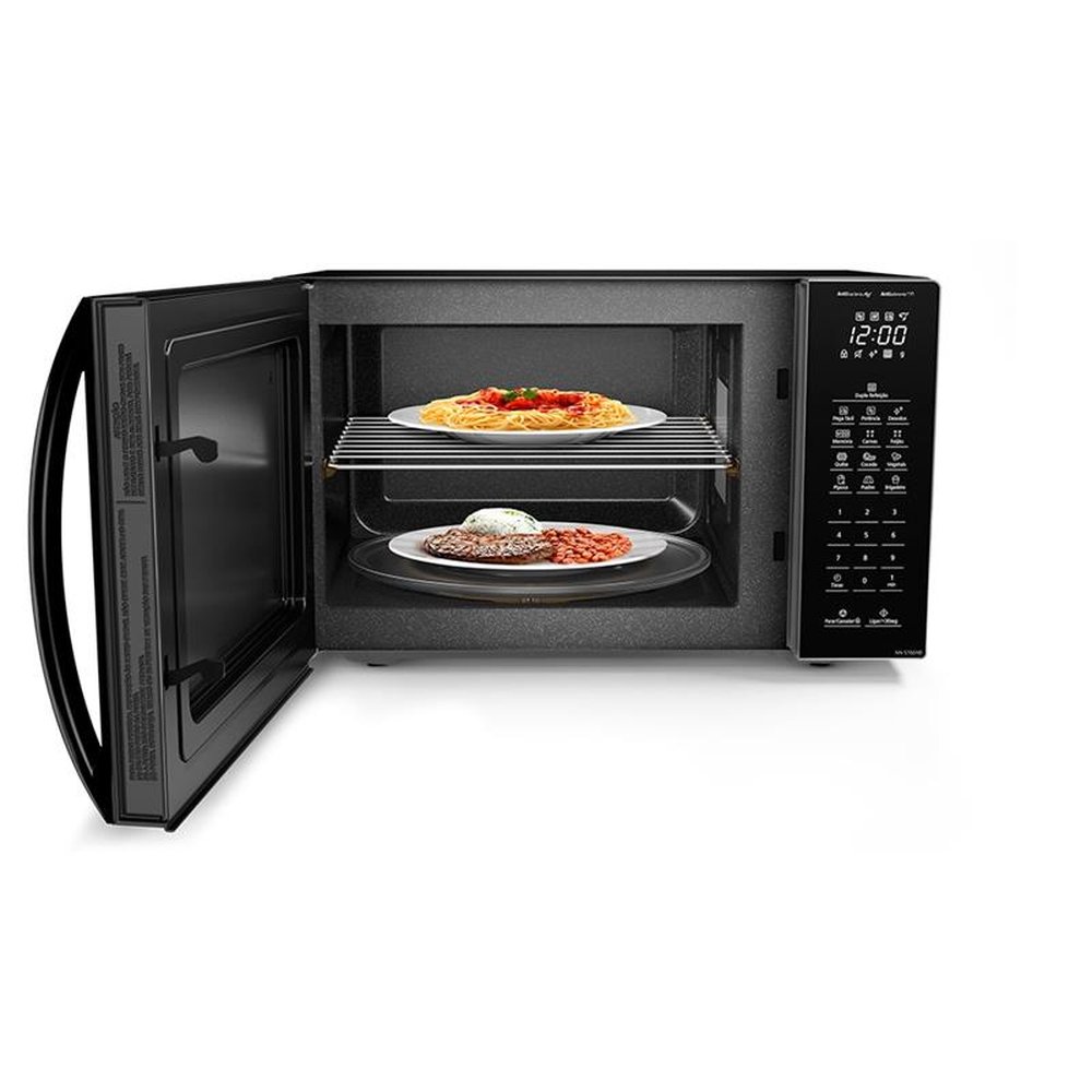 Micro-ondas Panasonic 34 Litros ST66N, 900W, Preto, 220V