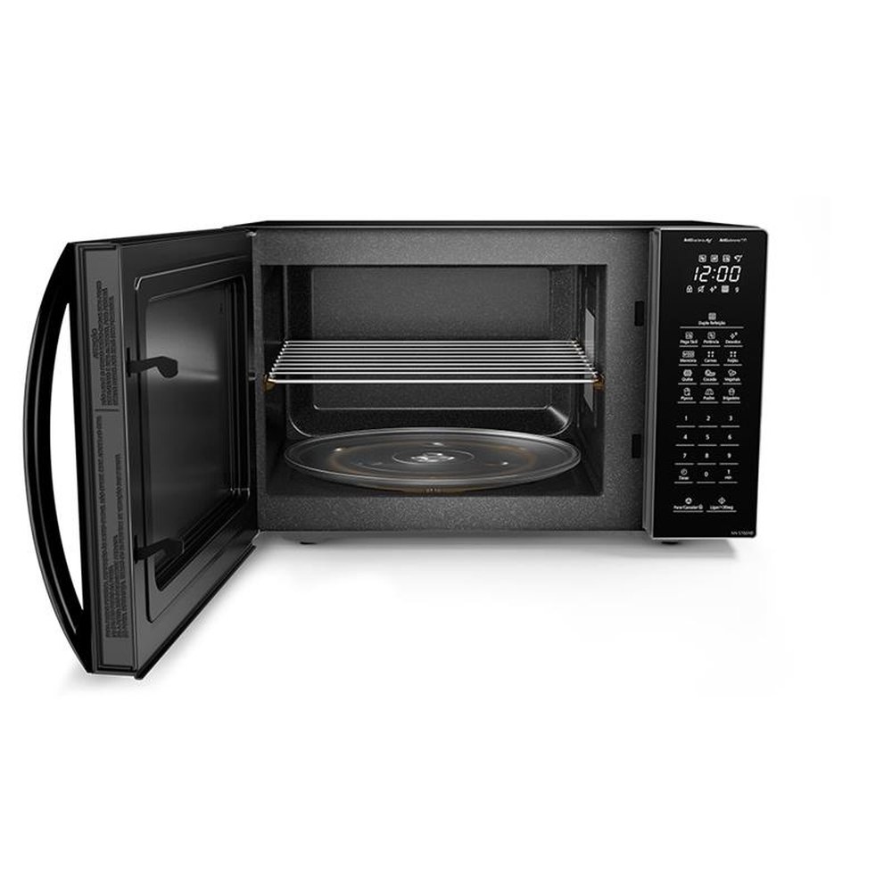 Micro-ondas Panasonic 34 Litros ST66N, 900W, Preto, 220V