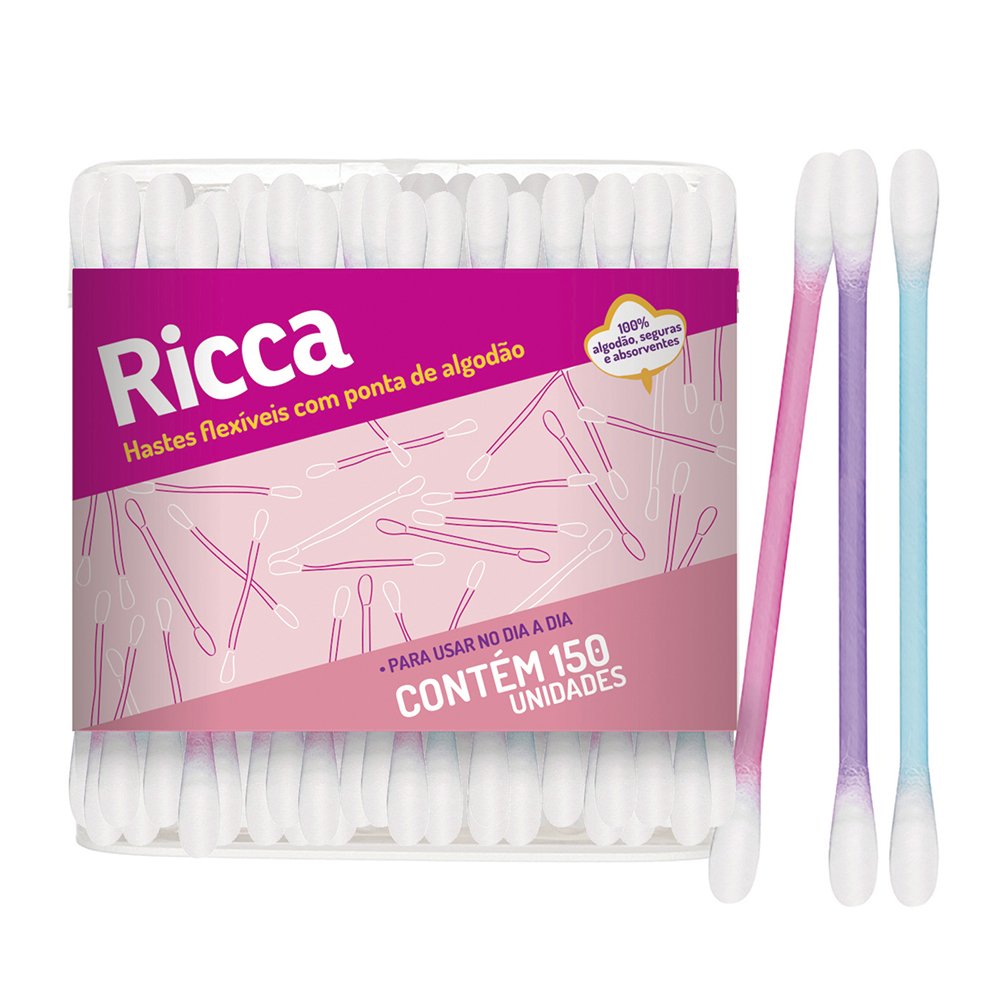 Hastes Flex Ricca Pote Com 150 Unidades