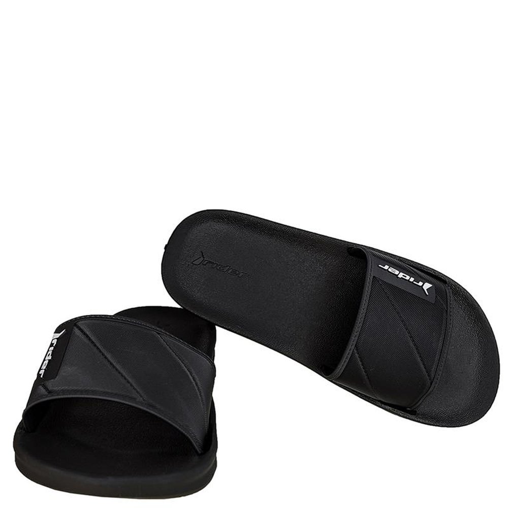Chinelo Rider Street Slide Preto - Branco - Grade com 12 pares