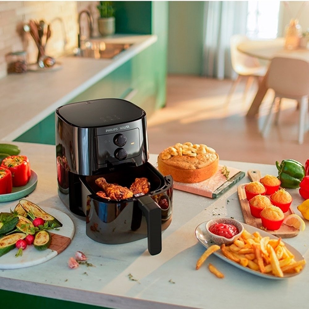 Fritadeira Sem Óleo Air Fryer Philips Walita RI9201 Serie 3000 | 4,1 Litros, 1400W, Preto, 220V
