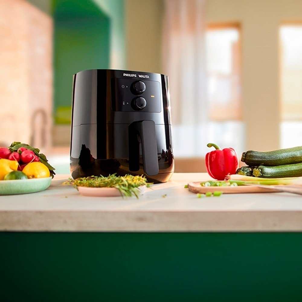 Fritadeira Sem Óleo Air Fryer Philips Walita RI9201 Serie 3000 | 4,1 Litros, 1400W, Preto, 220V