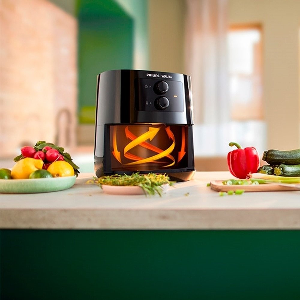 Fritadeira Sem Óleo Air Fryer Philips Walita RI9201 Serie 3000 | 4,1 Litros, 1400W, Preto, 220V