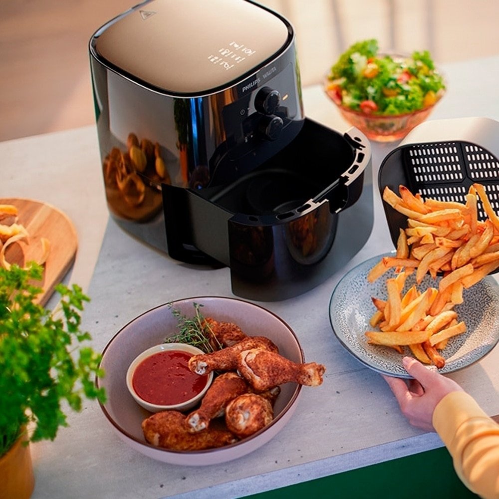 Fritadeira Sem Óleo Air Fryer Philips Walita RI9201 Serie 3000 | 4,1 Litros, 1400W, Preto, 220V