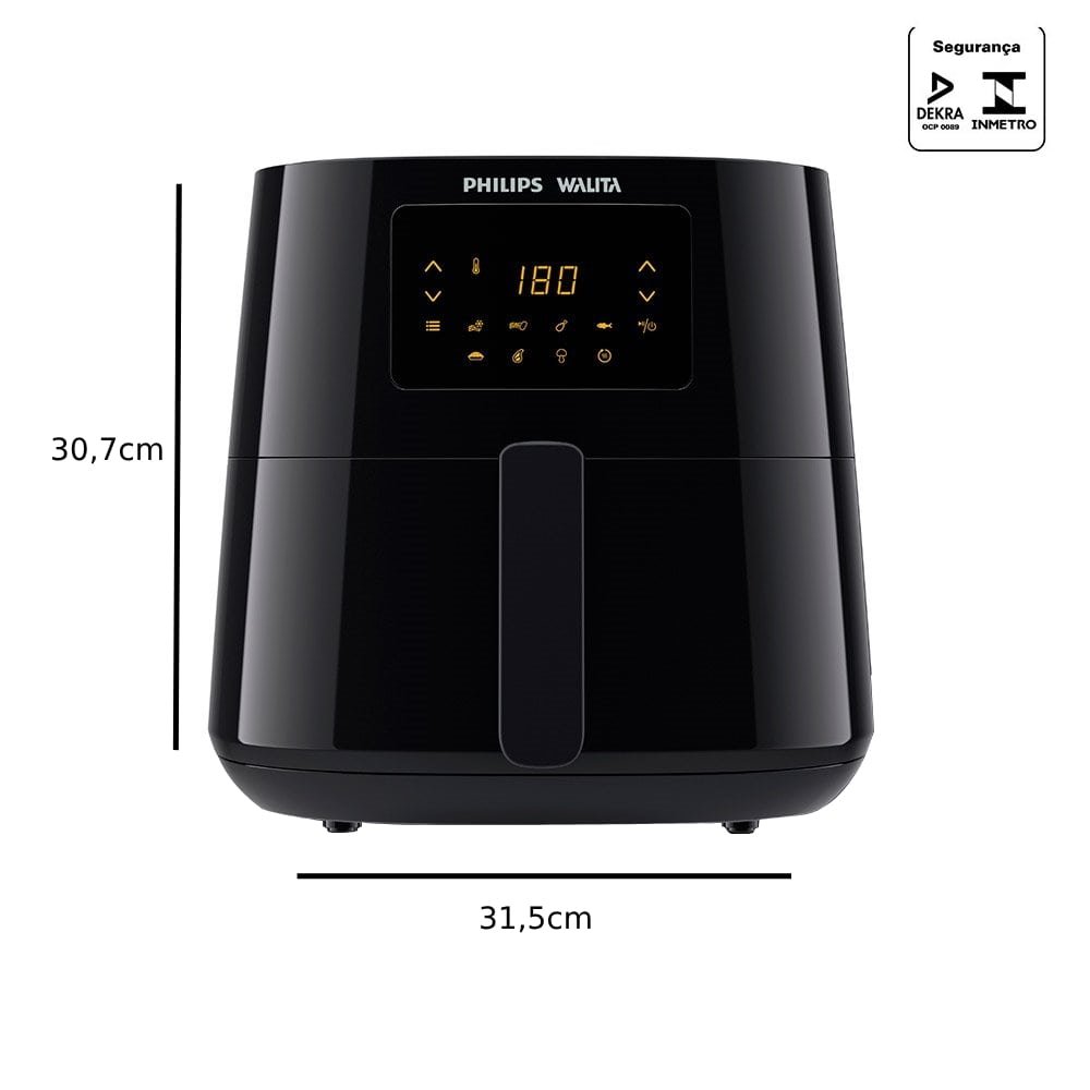 Fritadeira Air Fryer Philips Walita Essential XL |  6,2 Litros, Digital, 2000W, Preto, 220V