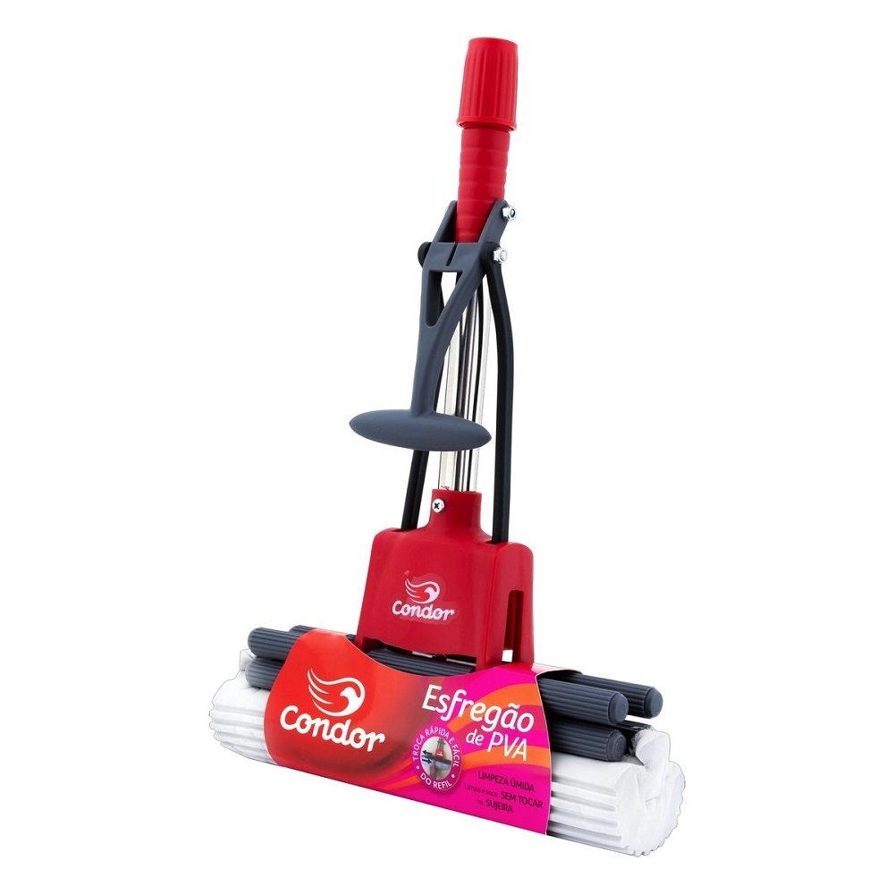 Mop Esfregão PVA Condor com Cabo 1620 - Embalagem com 6 Unidades