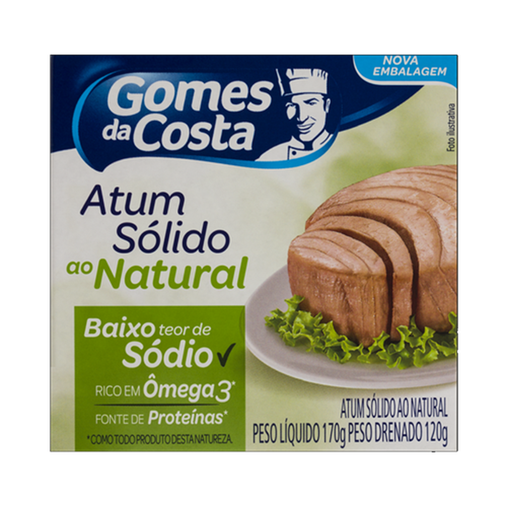 Atum Solido Ao Natur Baixo Sodio Gomes Da Costa 170G-Un/1