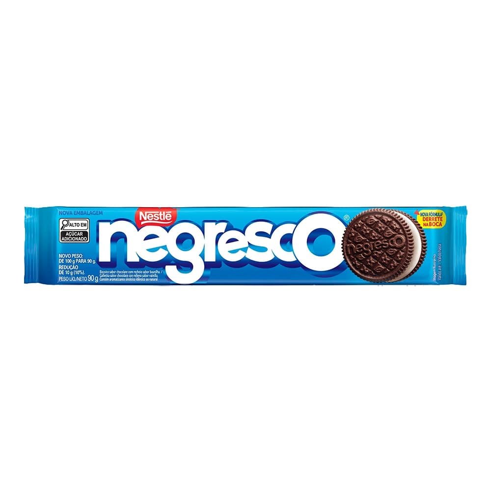 Biscoito Recheado Negresco 90g - Embalagem com 66 Unidades