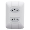Tomada Aria Tramontina Dupla 2P+T 10A com Placa Branco