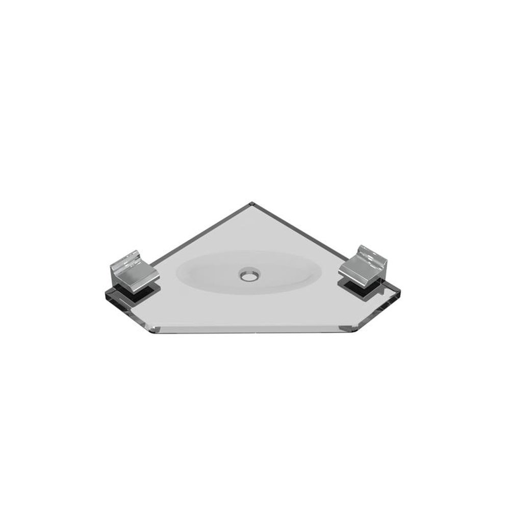 Kit Acessorios Para Banheiro Luxo 5 Peças Canto Vidro Fumê Temperado 8mm