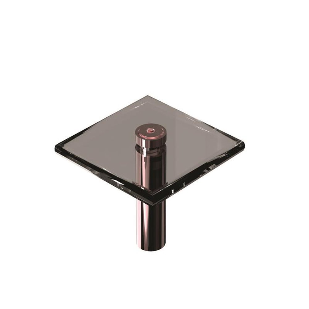 Kit Acessorios Para Banheiro Rose 5 Peças Reto Vidro Fumê Temperado 8mm