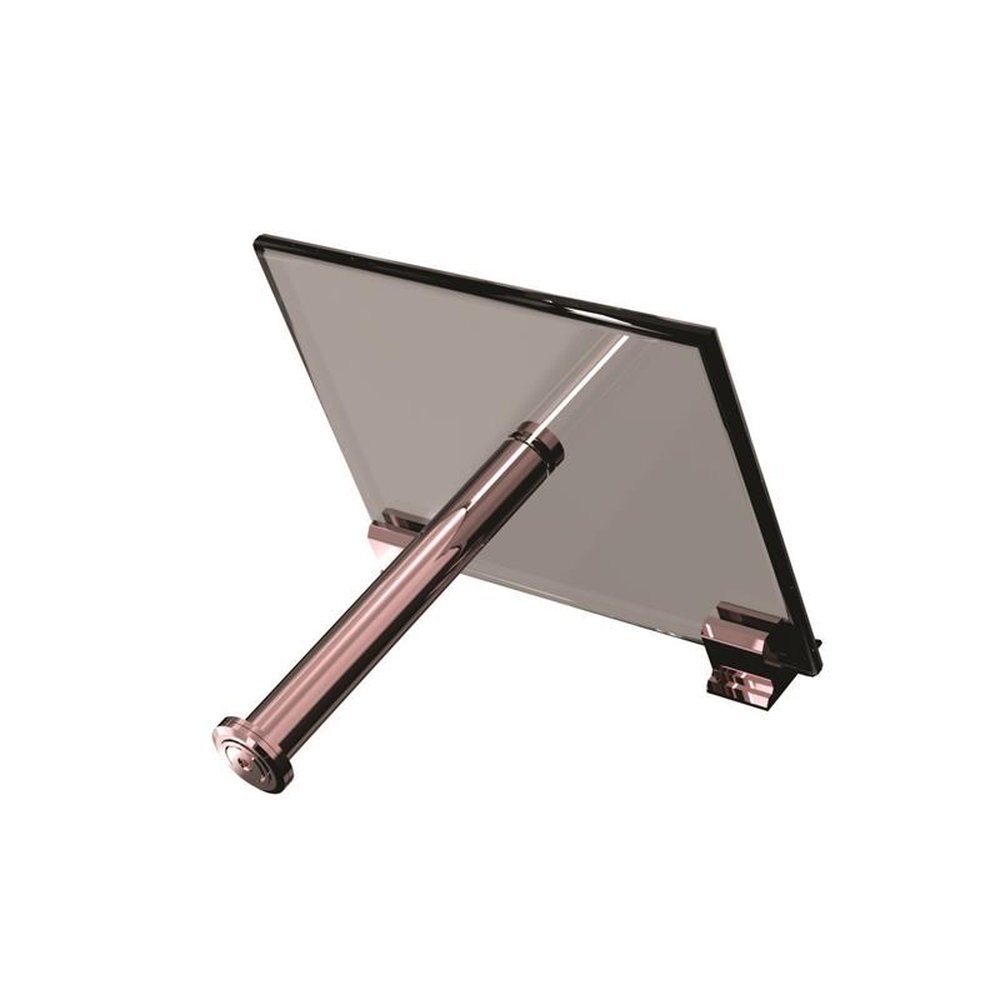 Kit Acessorios Para Banheiro Rose 5 Peças Reto Vidro Fumê Temperado 8mm
