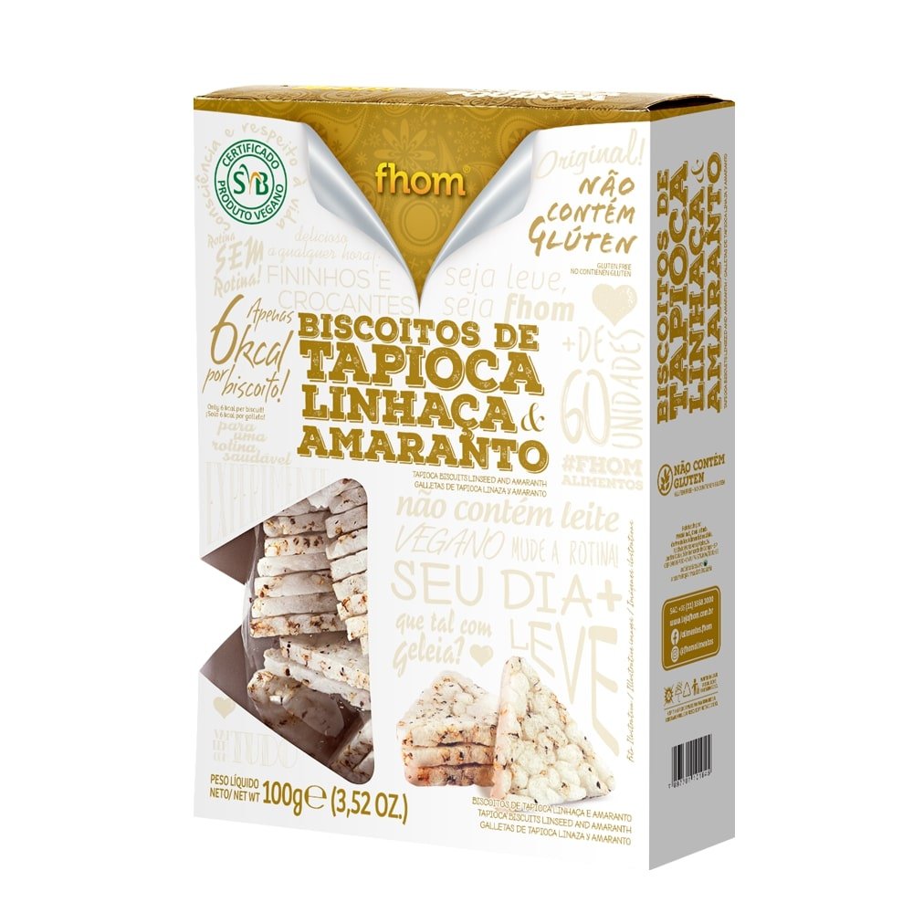 Biscoito de Tapioca Linhaça e Amaranto 100g
