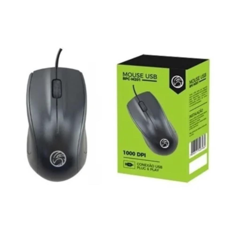 Mouse Usb Óptico M129 1000 Dpi 1.2M Brazil Pc | Martins Atacado