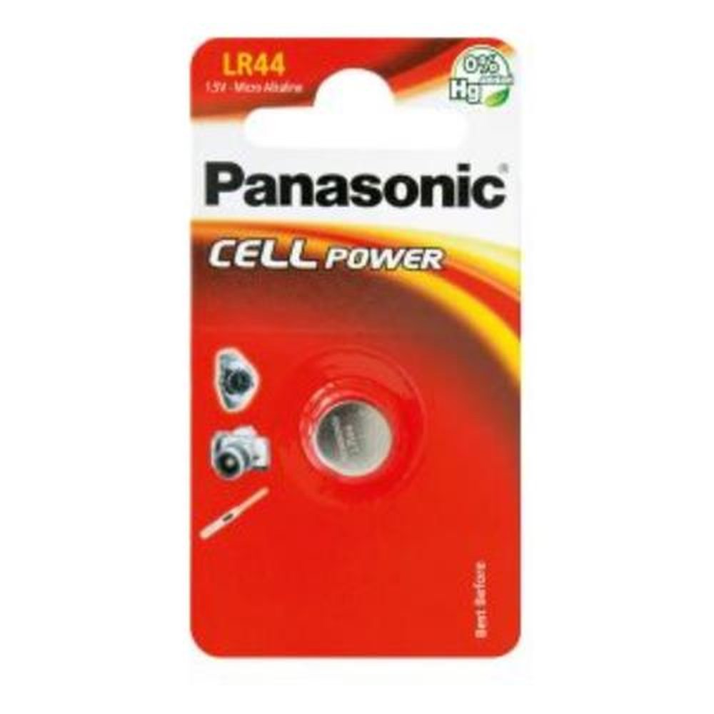 Pilha Botao Alcalina LR44 Com 1 Panasonic