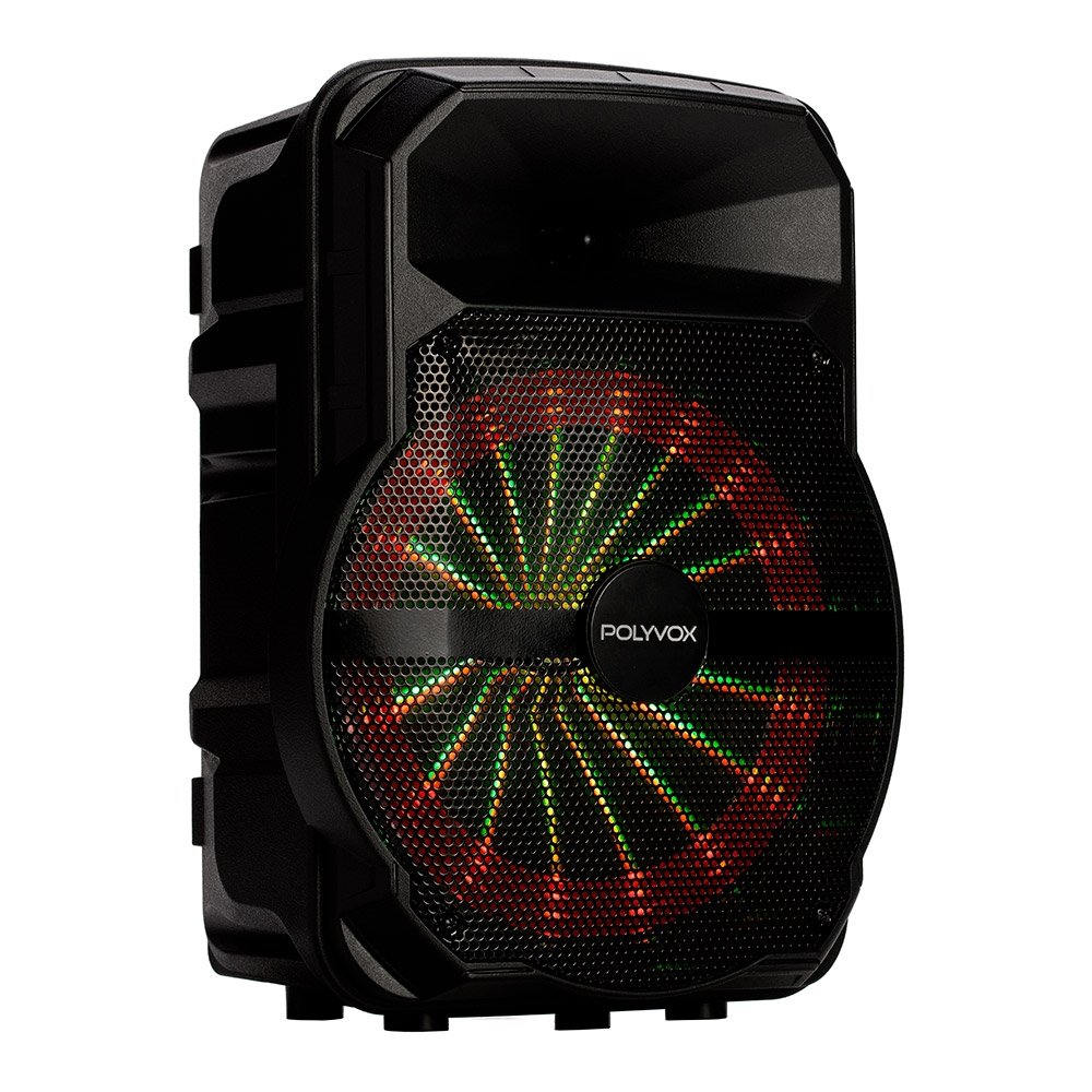 Caixa de Som Amplificada PolyVox XC-710T USB/AUX/Bluetooth Efeito de Luz 300 W