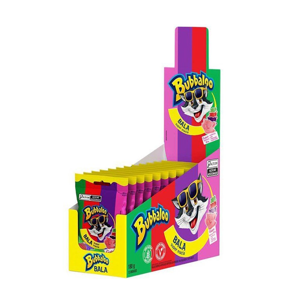 Bala Bubbaloo Mix 15g - Embalagem com 12 Unidades