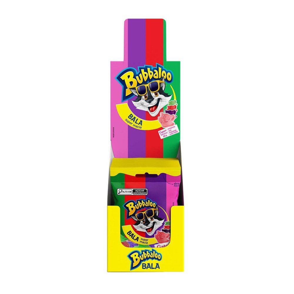 Bala Bubbaloo Mix 15g Display com 12 Unidades