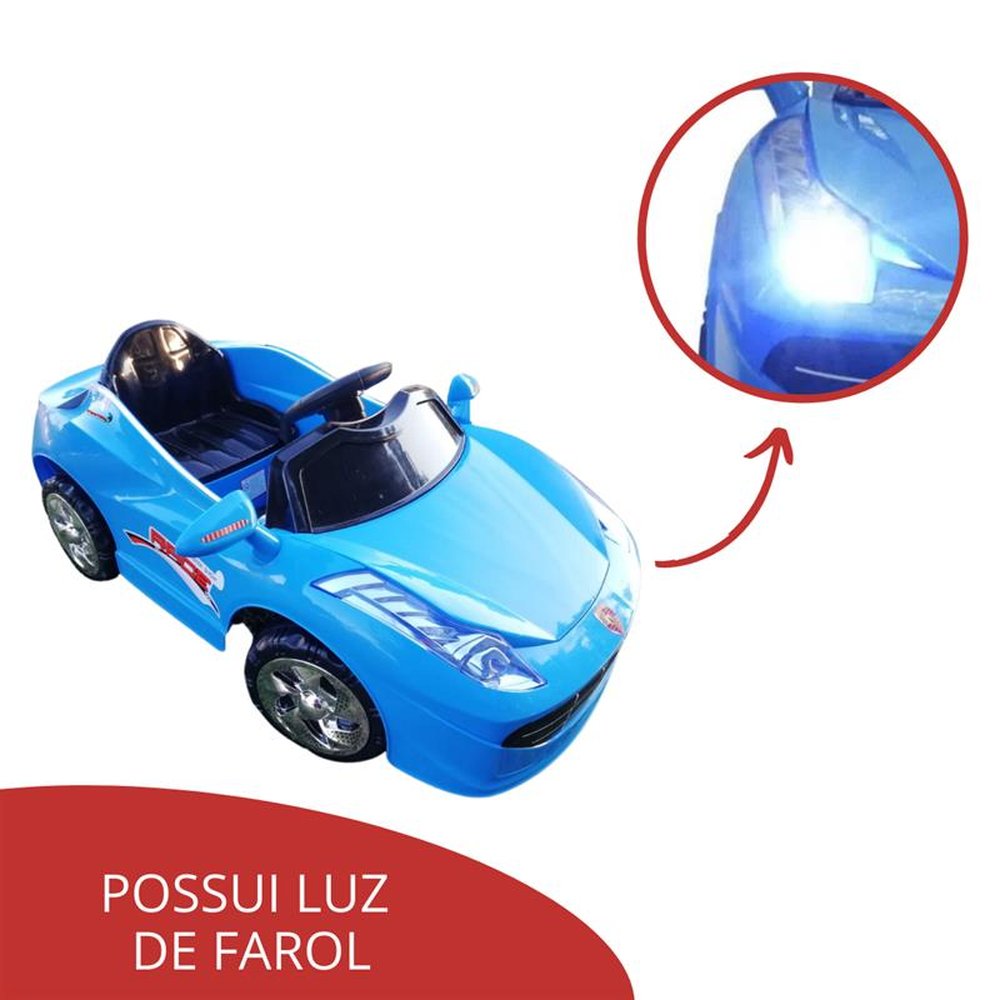 Mini Carro Elétrico Azul