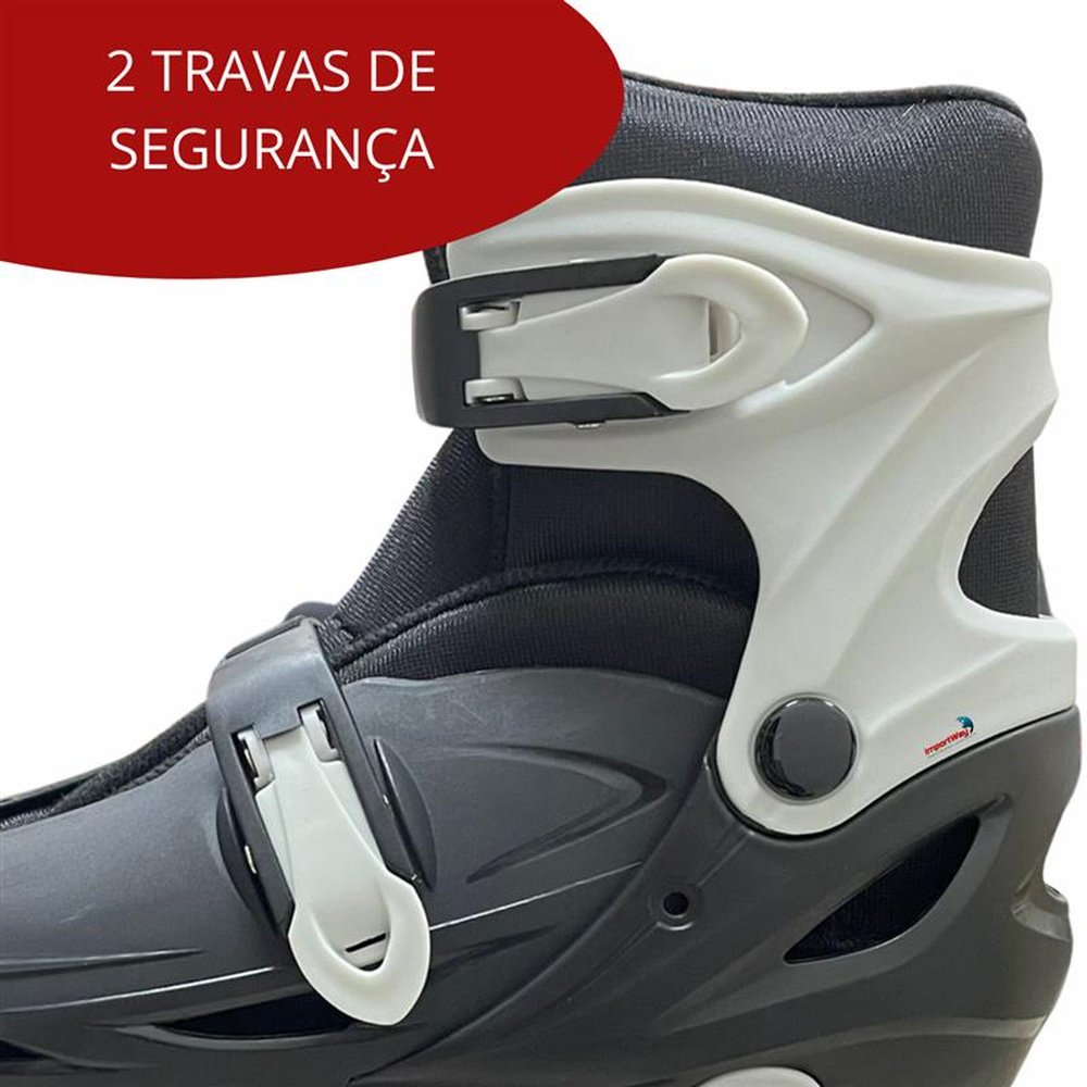 Patins 4 Rodas Inline Preta M