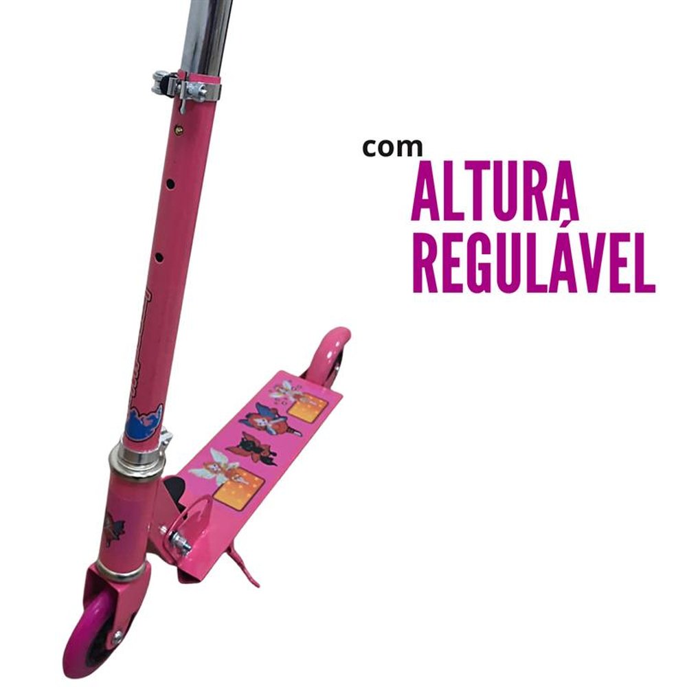 Patinete Infantil Dobrável Rosa