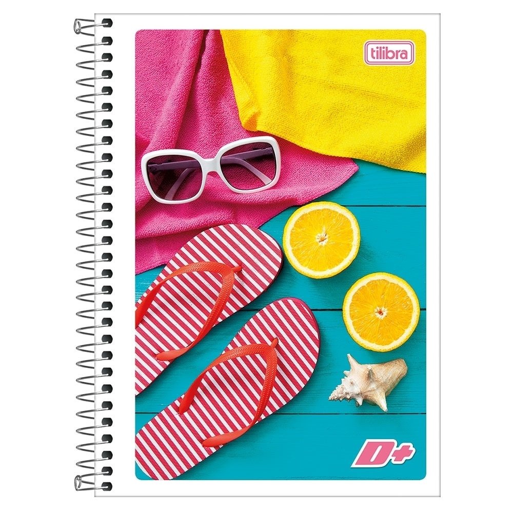 Caderno Espiral Tilibra 1/4 Capa Flexível Mais+ 48 Folhas - Embalagem com 20 Unidades