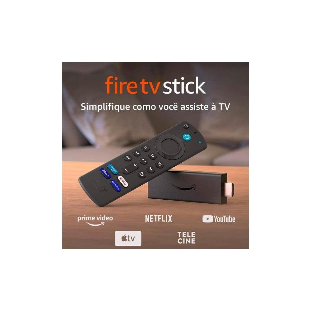 Controle Inteligente Fire TV Stick Full HD, com Controle Remoto por Voz com Alexa - B08C1K6LB2