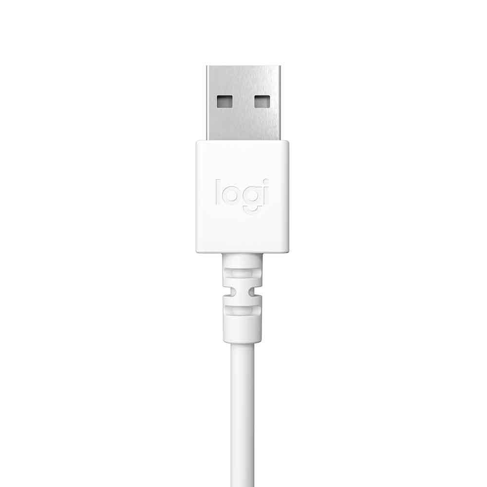 Headset Com Fio Usb Logitech H390 - Branco - 981-001285