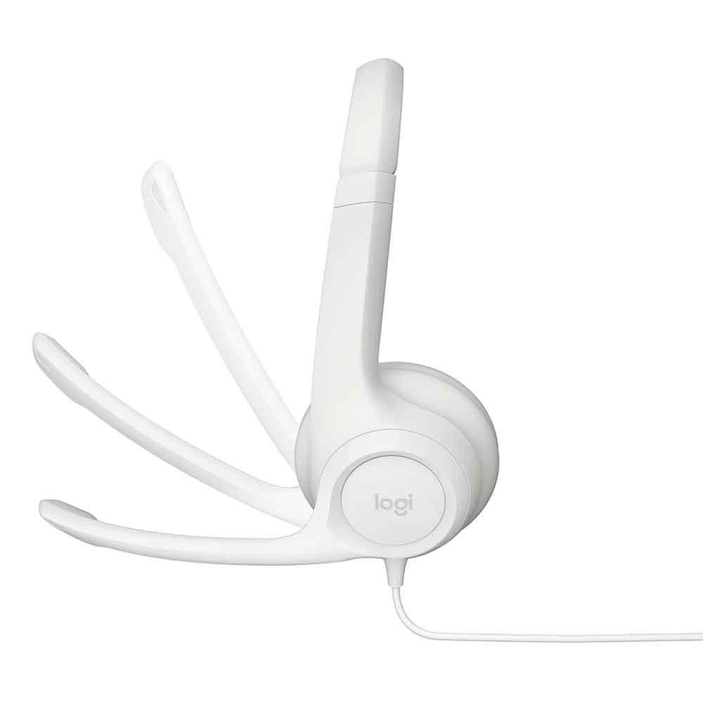 Headset Com Fio Usb Logitech H390 - Branco - 981-001285