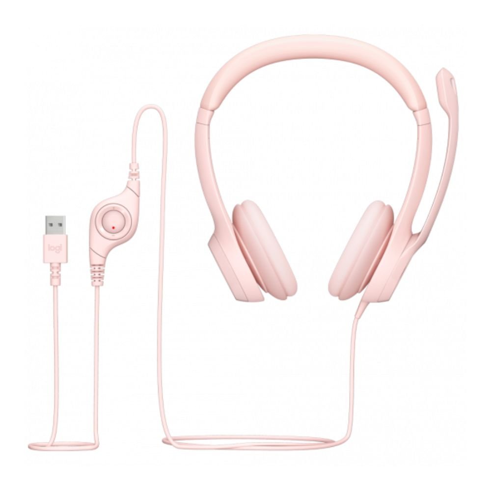 Fone Headset, Usb, H390, Rosa, 981-001280, Logitech