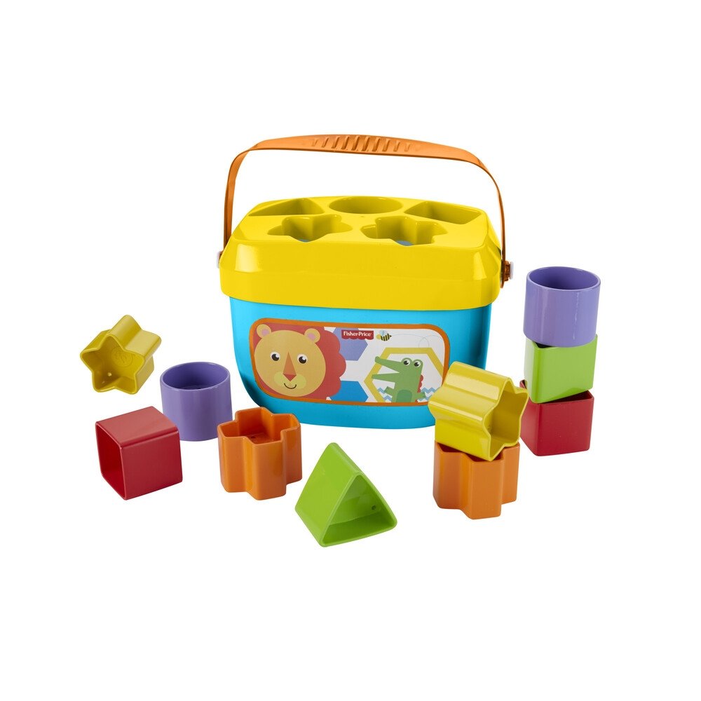 Brinquedo Primeiros Blocos Fisher-Price Mattel FFC84 Balde 10 Peças
