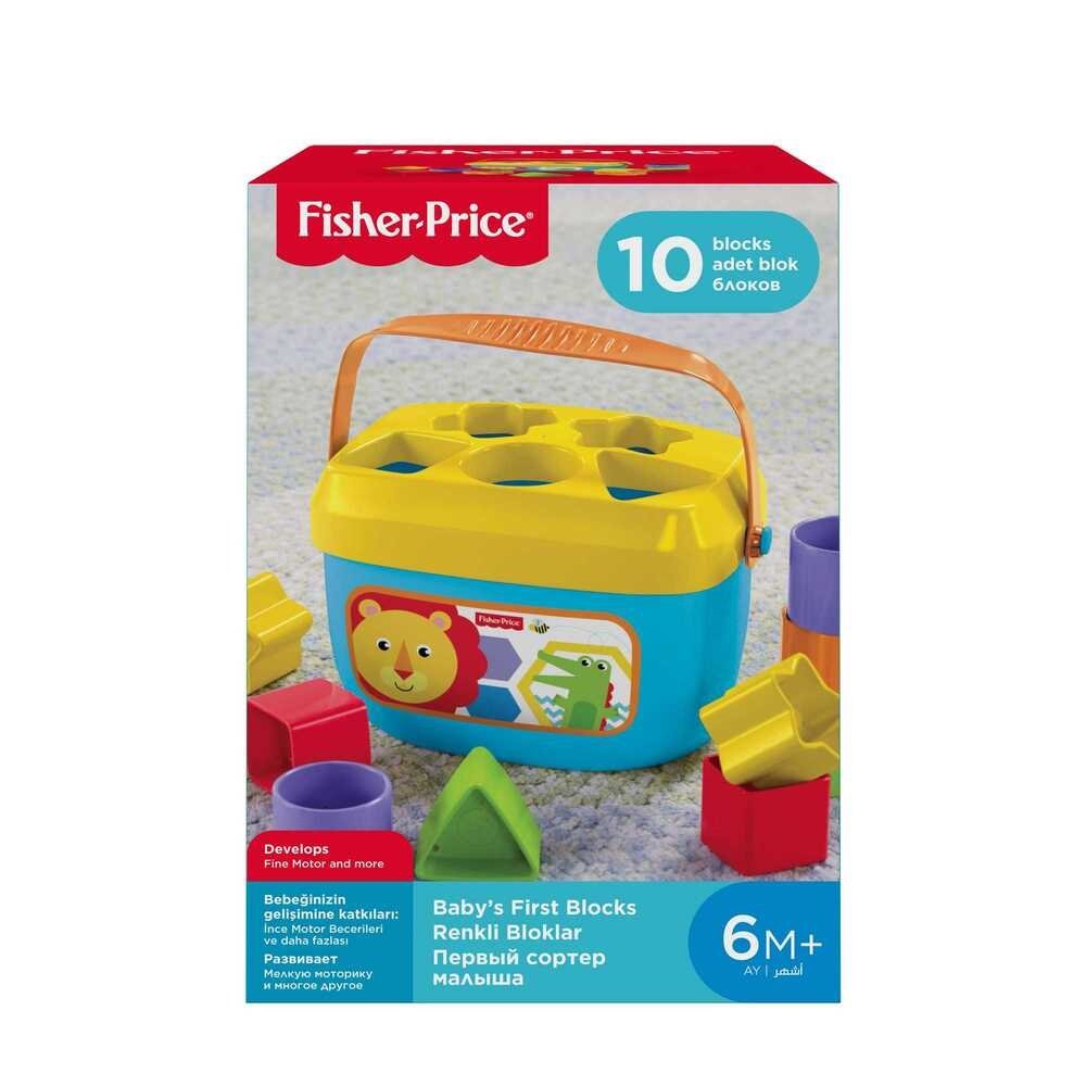 Brinquedo Primeiros Blocos Fisher-Price FFC84 Balde 10 Peças