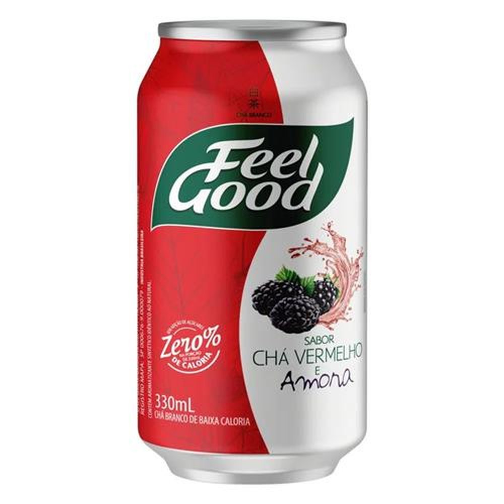Chá Feel Good Vermelho com Amora Lata 330ml - 12 unid.