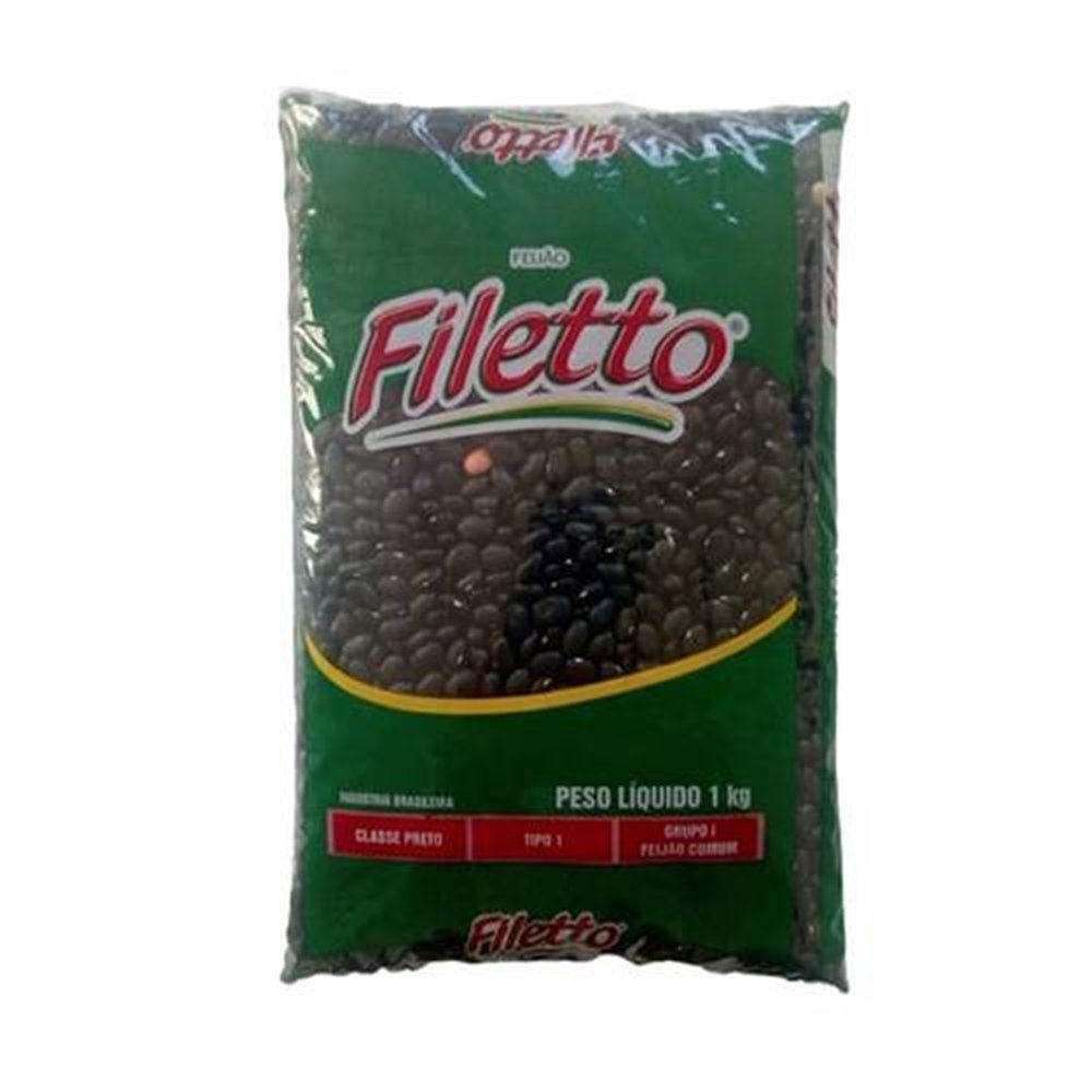 Feijão Preto Filetto 30 x 1 kg